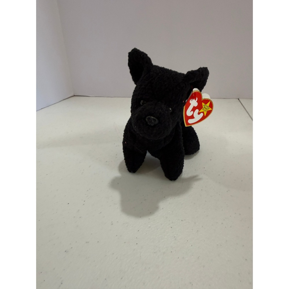 Ty Beanie Baby Scottie Black Scottish Terrier Vintage Plush With Tag 1996